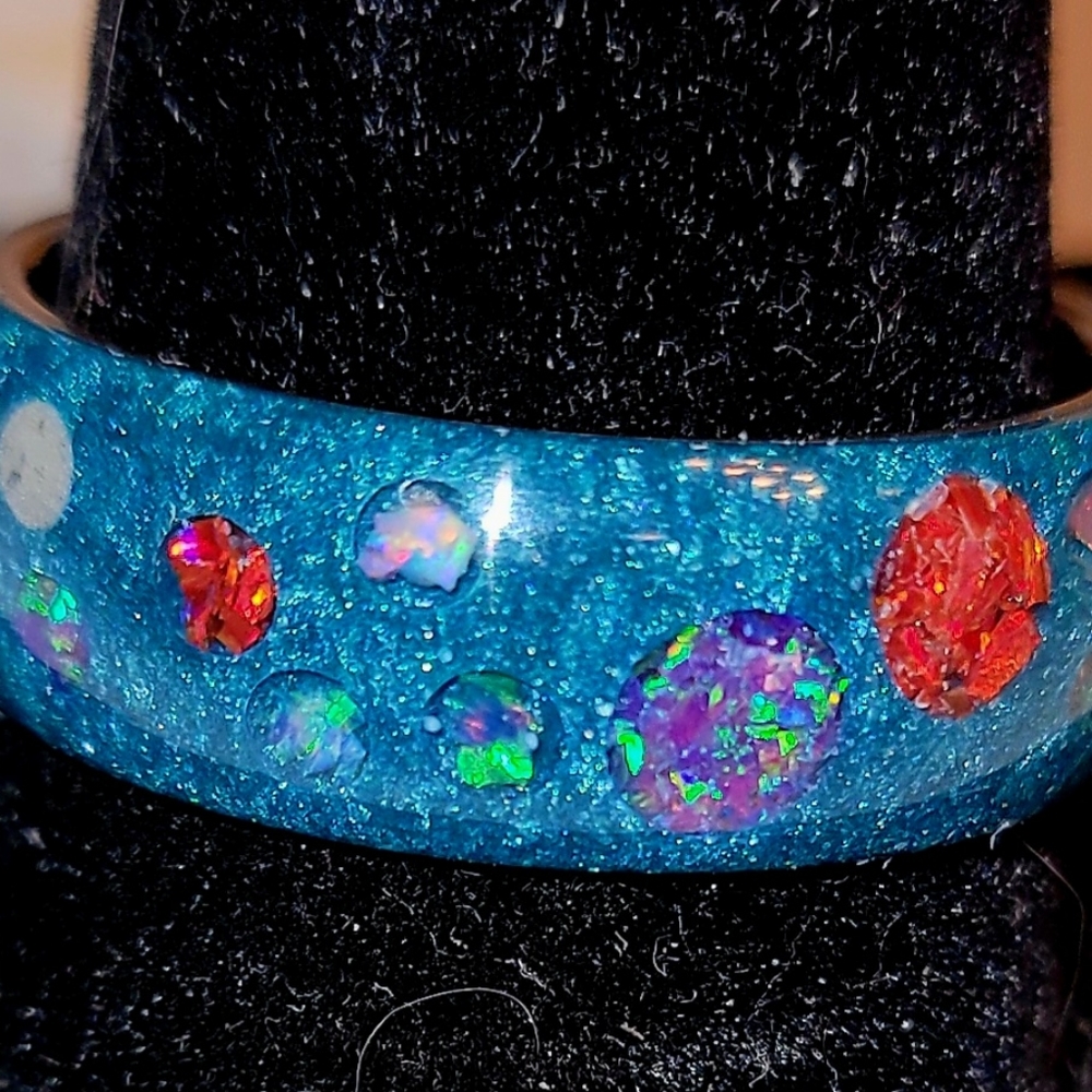 Custom epoxy and opal ring - Picture 5 of 6